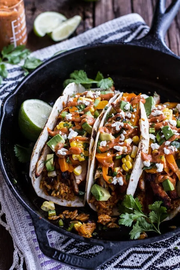 easy-chicken-fajitas-with-cheesy-enchilada-rice-tex-mex-special-sauce.