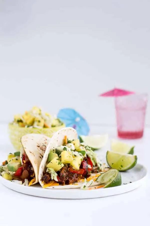 hawaiian-hula-pork-fajitas-with-pineapple-slaw-coconut-rice.