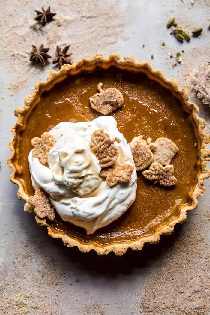 chai-pumpkin-pie-with-maple-whipped-cream