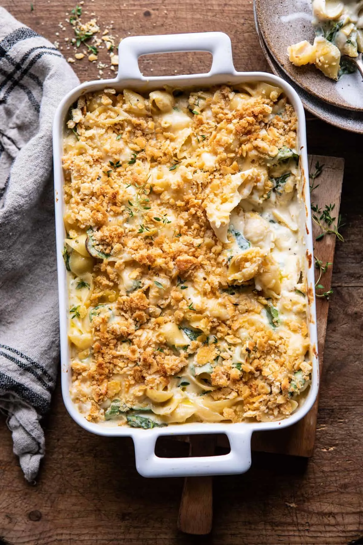 one-pot-baked-spinach-and-artichoke-mac-and-cheese