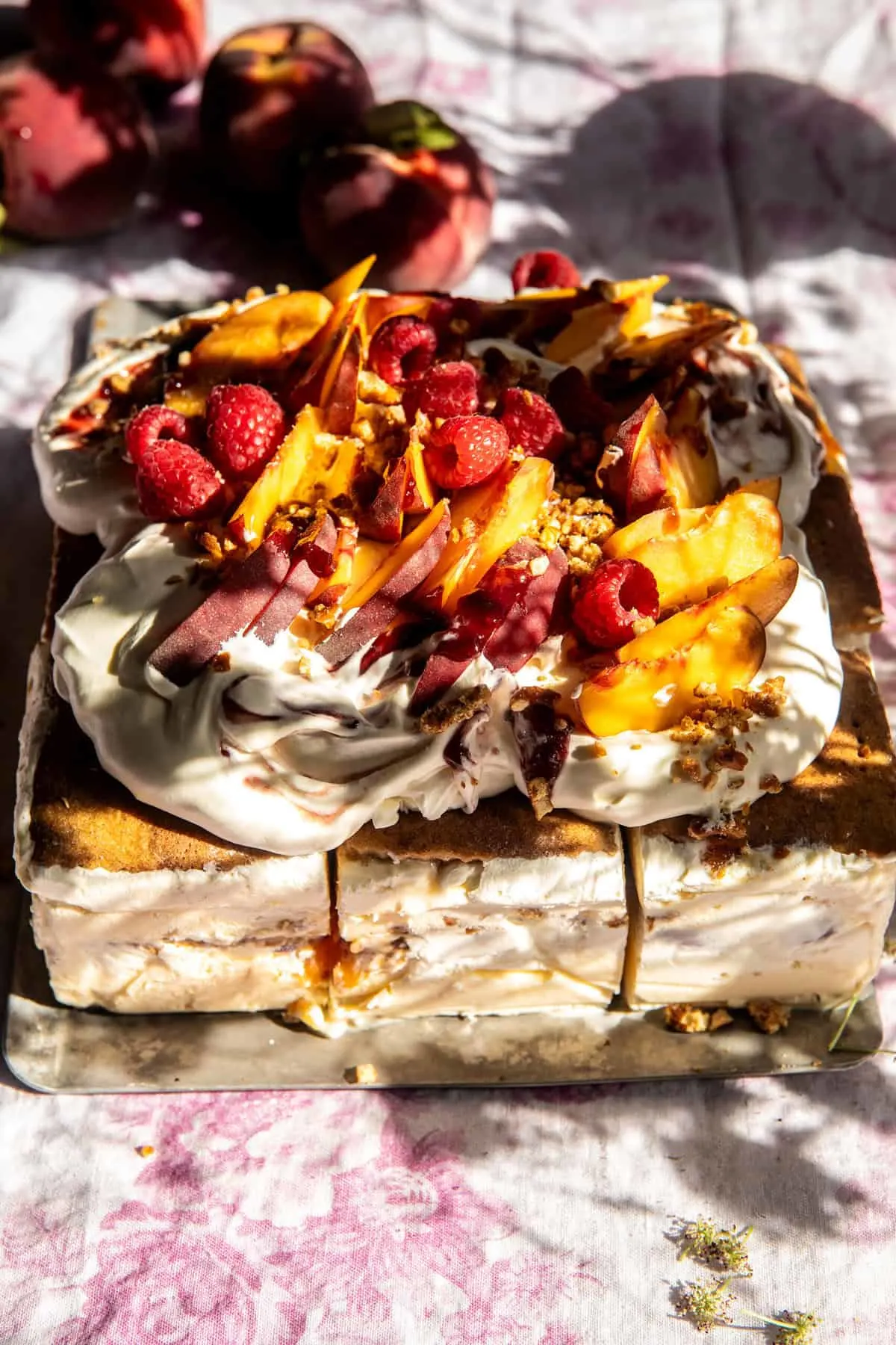 easy-peaches-and-pretzel-ice-cream-cake