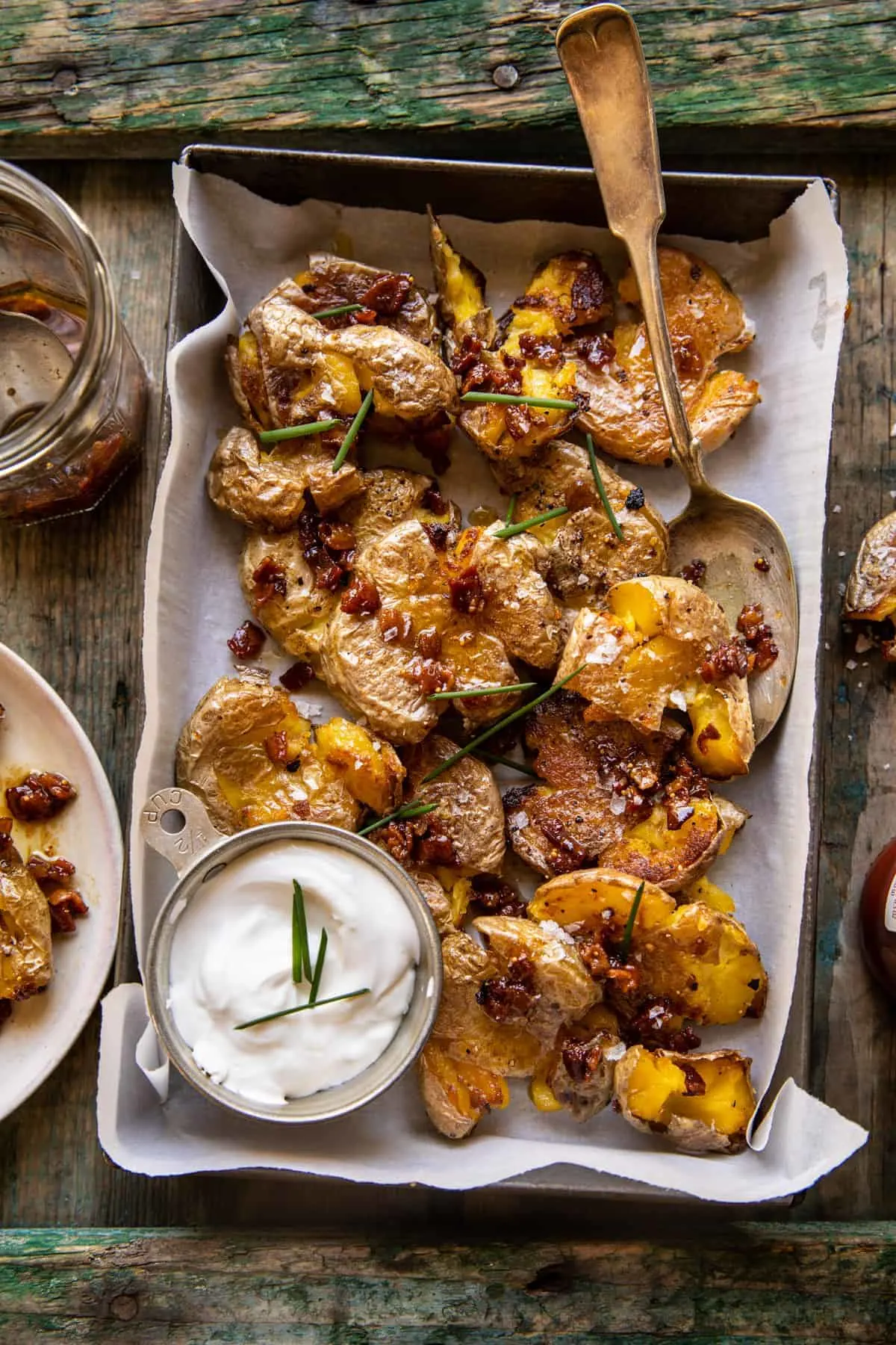 crispy-smashed-potatoes-with-bacon-vinaigrette.