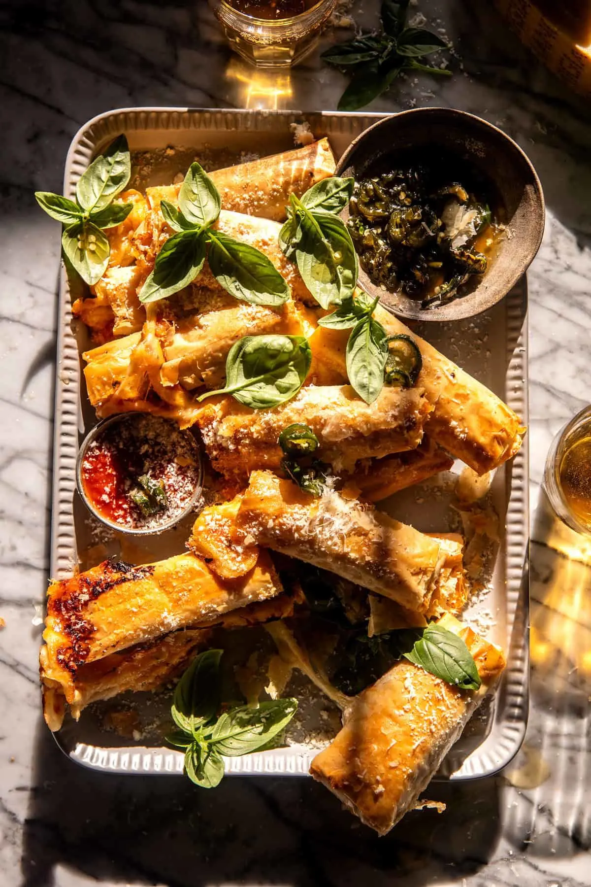 hot-honey-mozzarella-sticks