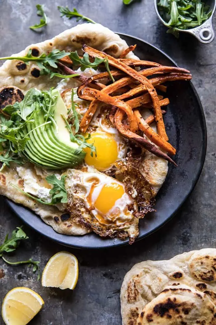 ricotta-naan-with-fried-eggs-and-sweet-potato-fries