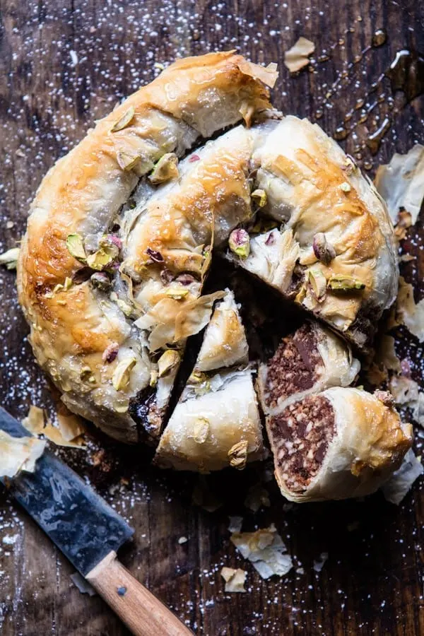 moroccan-chocolate-almond-phyllo-cake-(snake-cake).