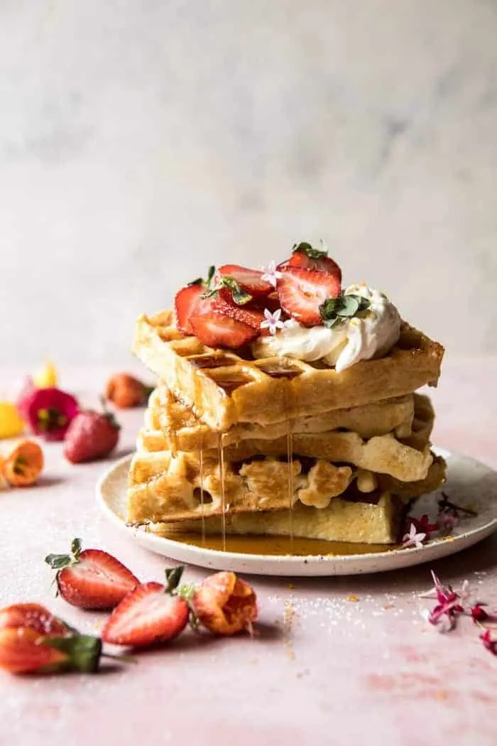 overnight-waffles-with-whipped-meyer-lemon-cream-and-strawberries.