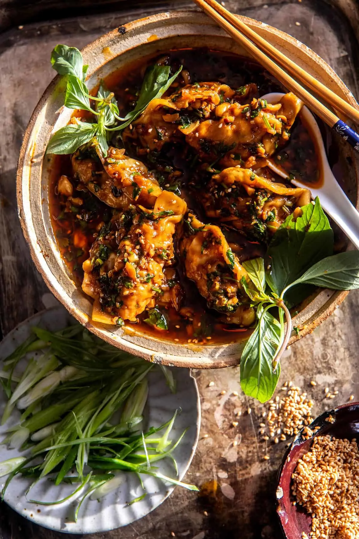 20-minute-potstickers-in-red-curry-garlic-oil