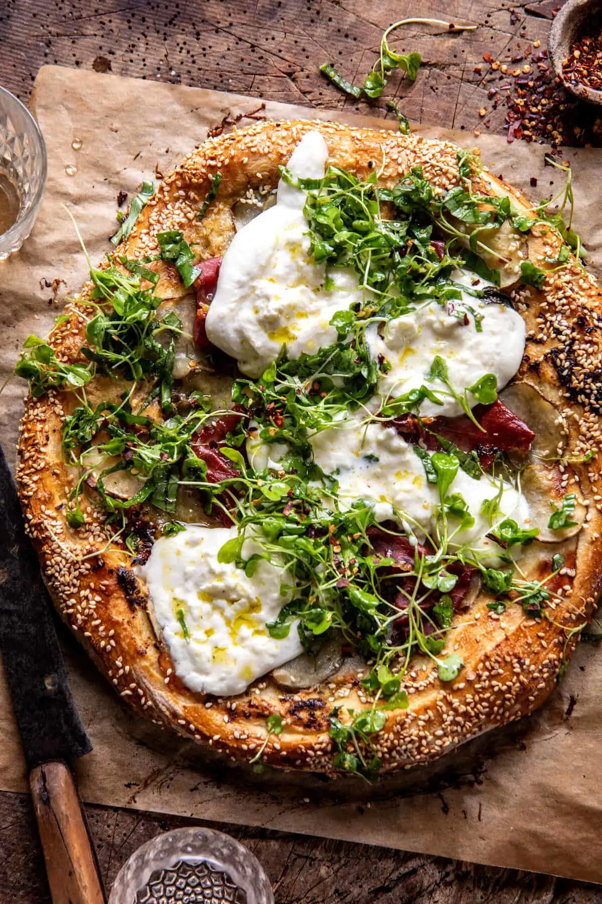 pesto-potato-prosciutto-pizza