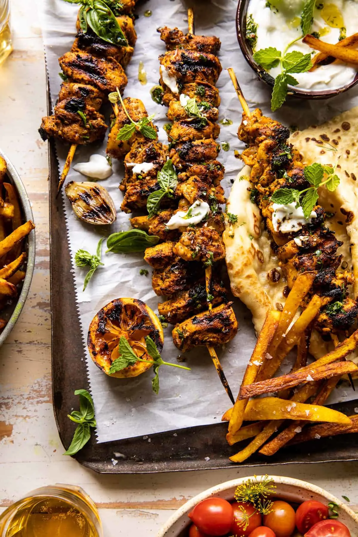 grilled-chicken-shawarma-with-golden-butter-fries-and-garlic-sauce