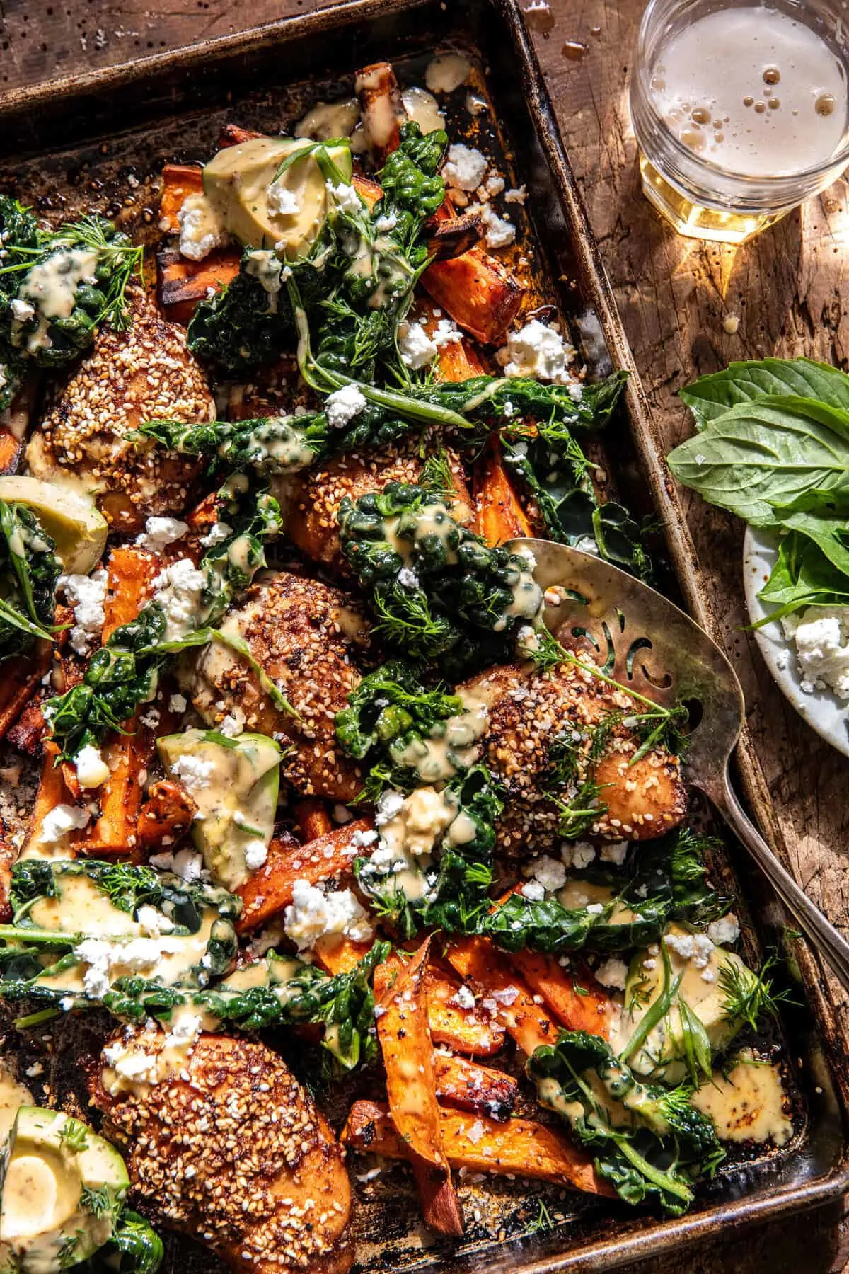 sheet-pan-sesame-feta-chicken-and-sweet-potatoes