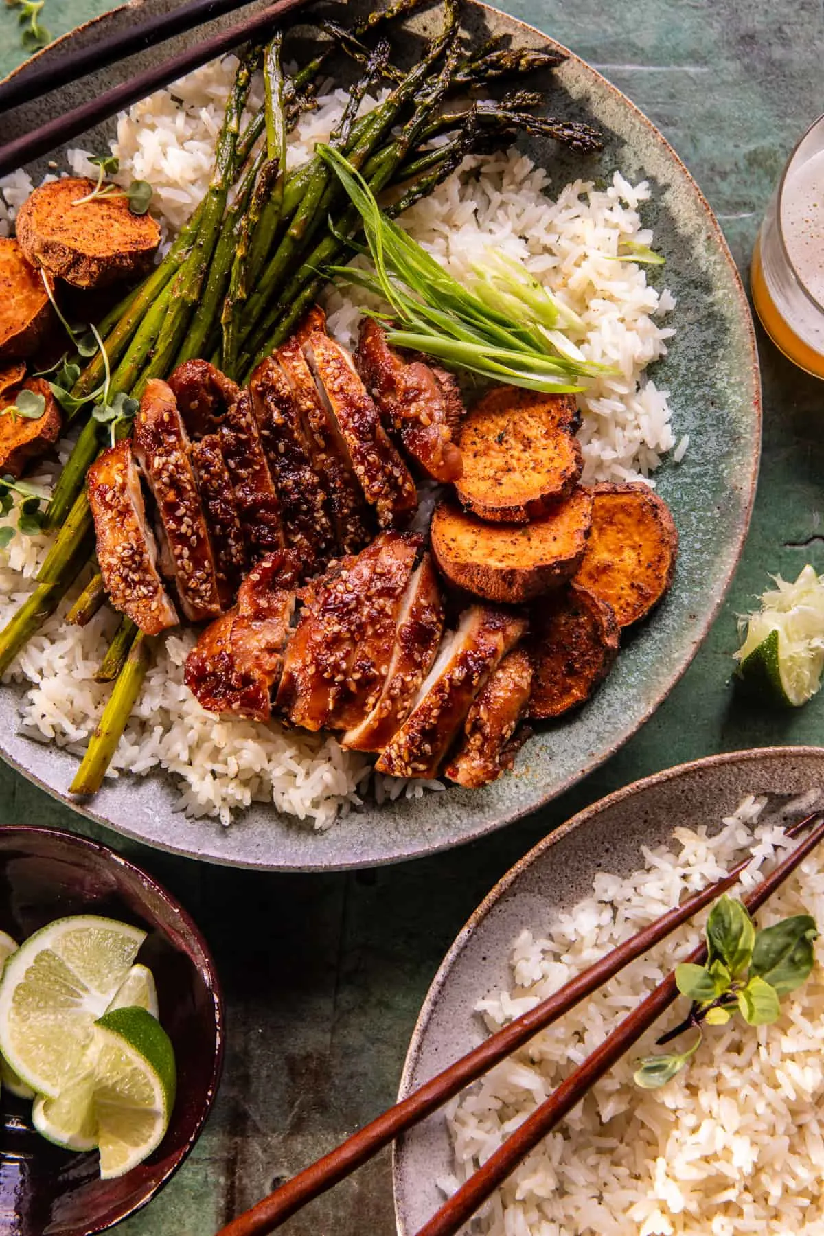 sheet-pan-sesame-miso-chicken-and-coconut-rice