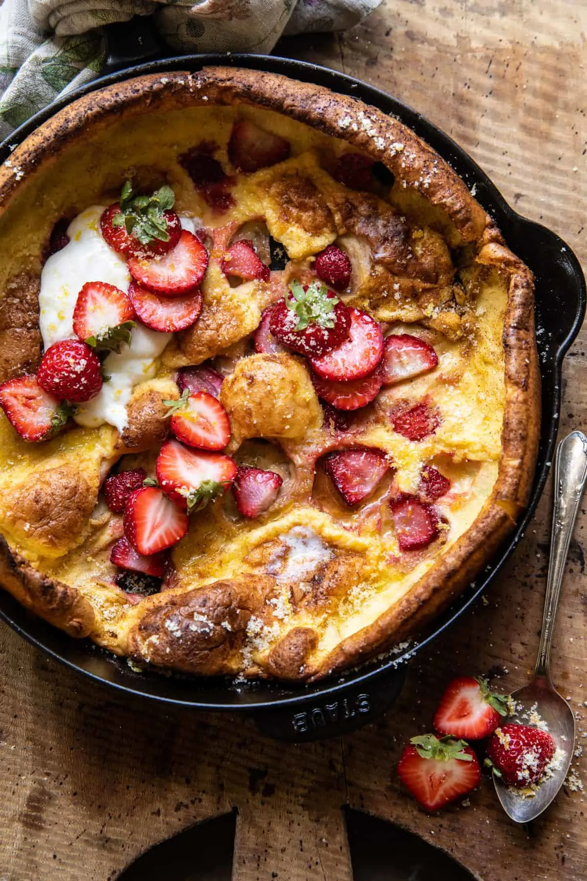 lemon-strawberry-dutch-baby-with-ricotta-cream