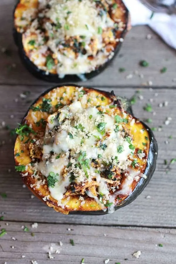 chipotle-chicken-stuffed-brown-sugar-roasted-acorn-squash