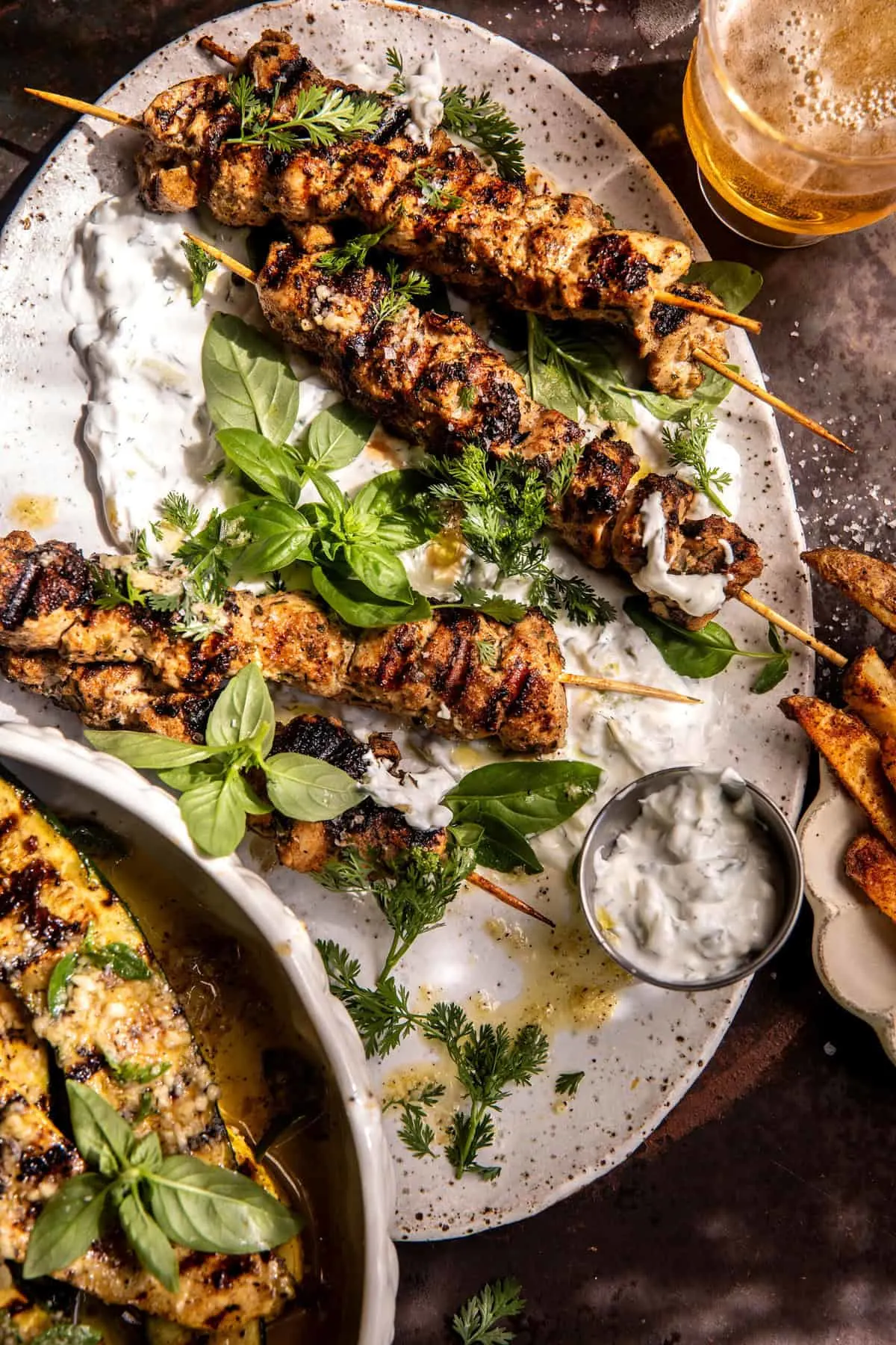ranch-chicken-tzatziki-with-garlic-parmesan-zucchini