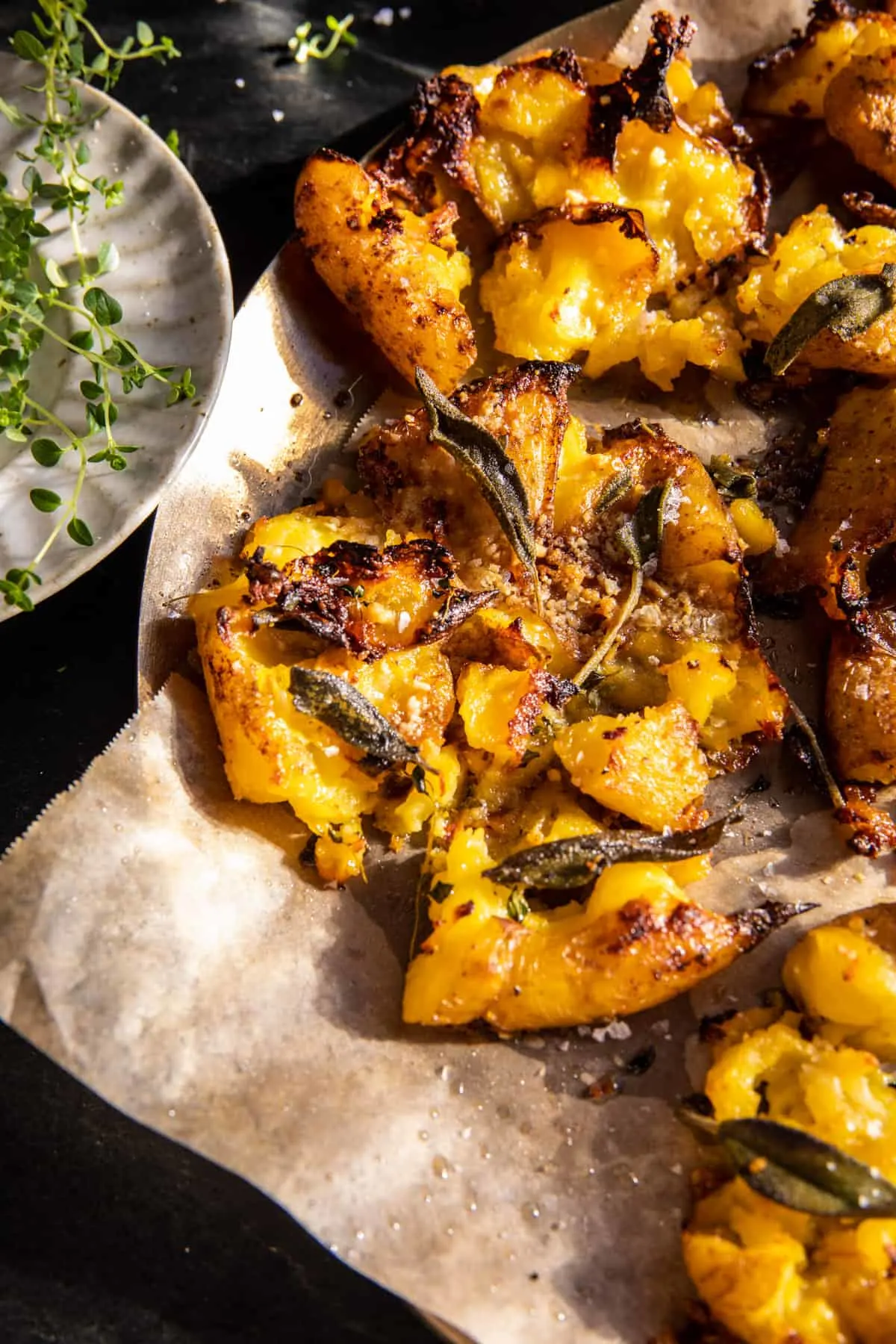 crispy-brown-butter-sage-smashed-potatoes