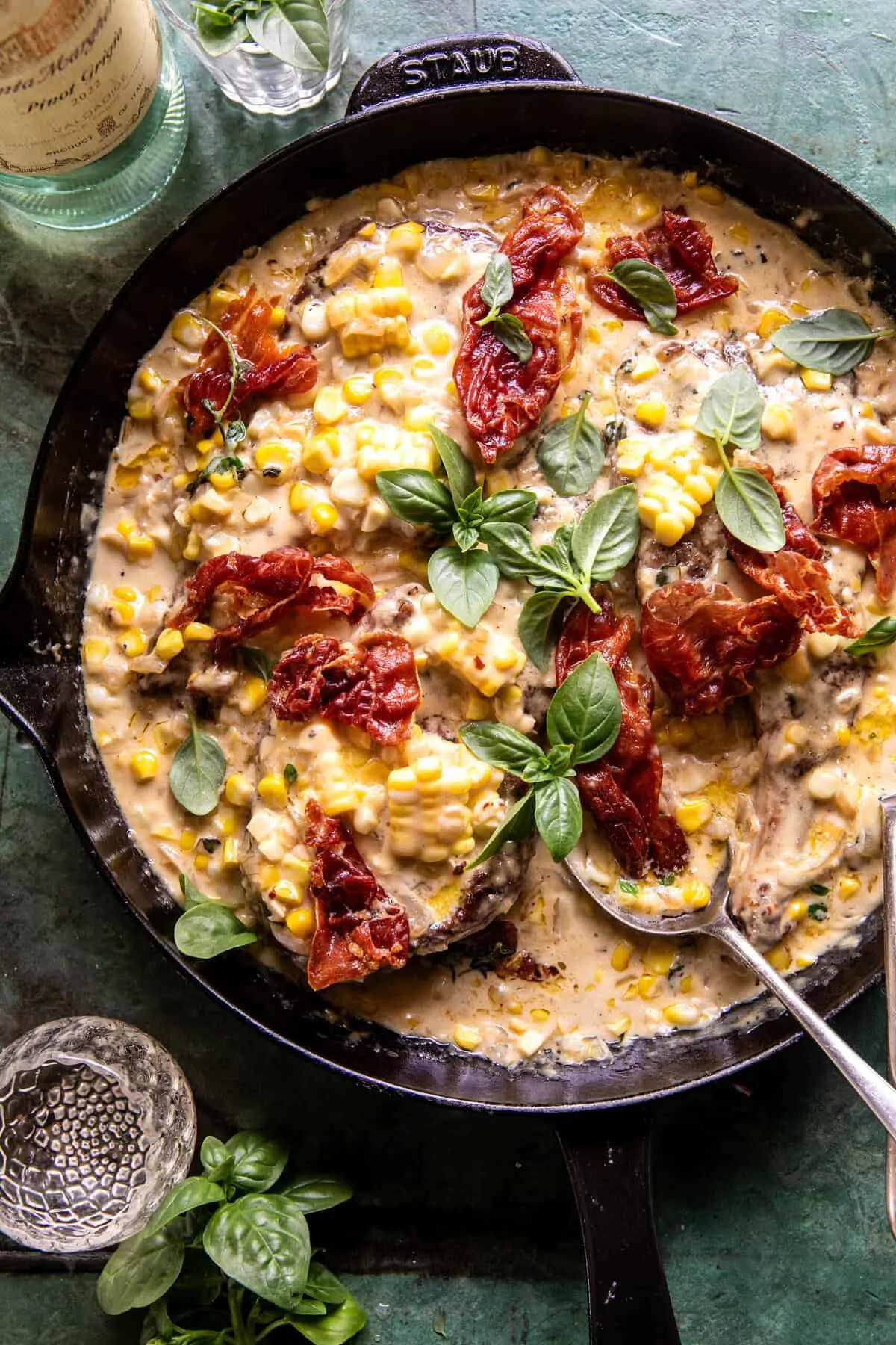 garlic-butter-creamed-corn-pork-chops