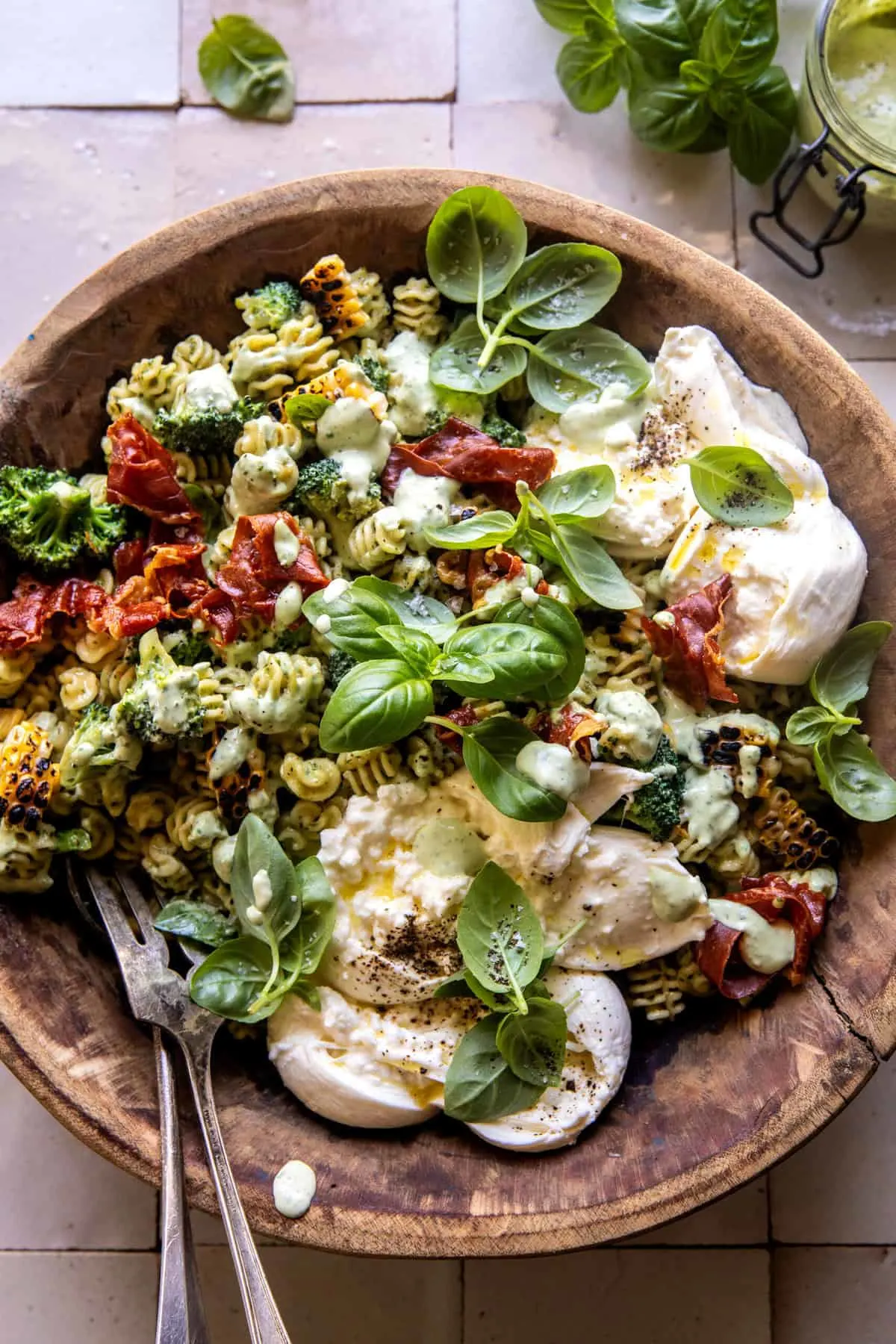 broccoli-burrata-pasta-salad