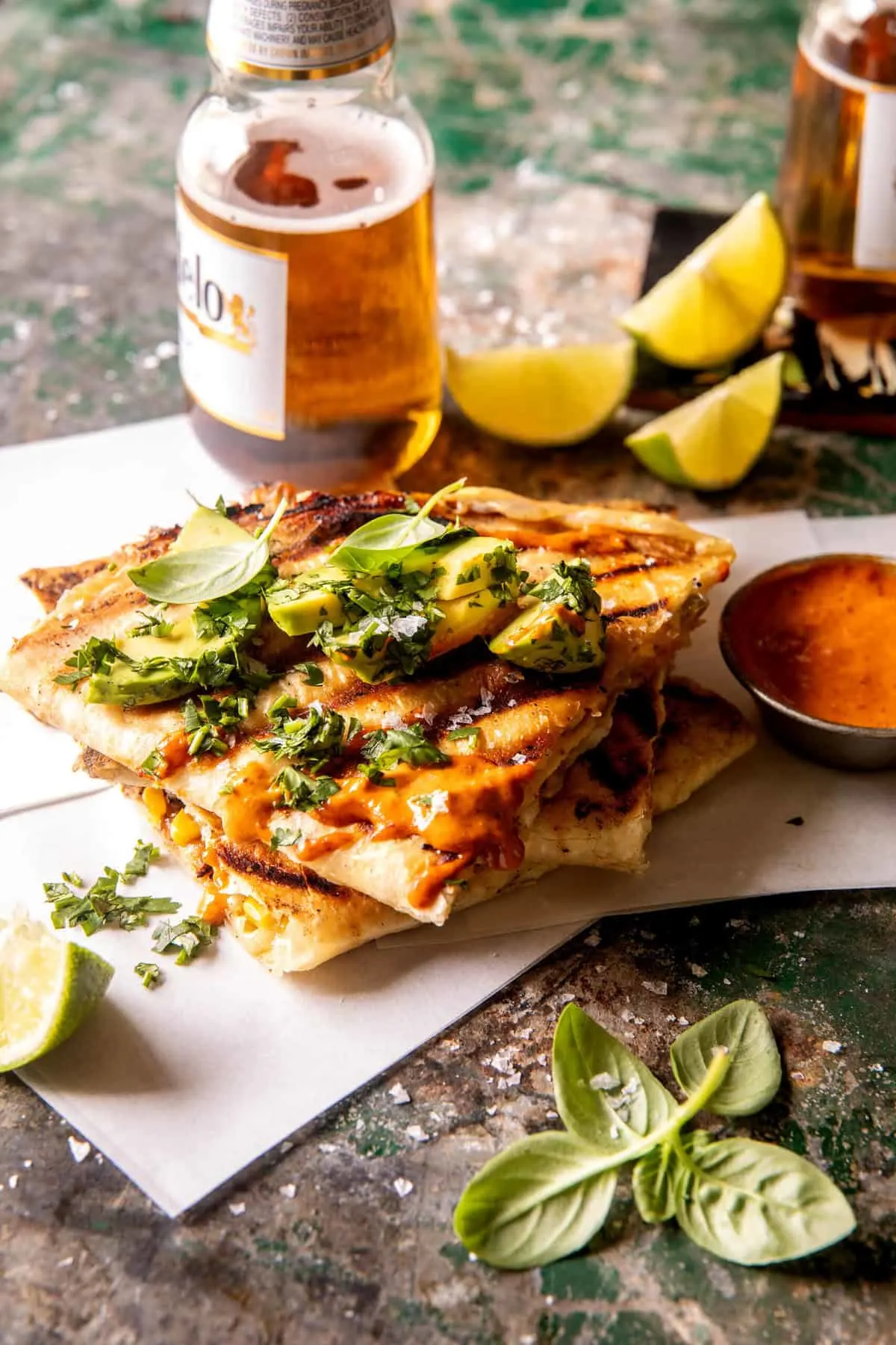 chicken-quesadillas-with-creamy-chipotle-sauce