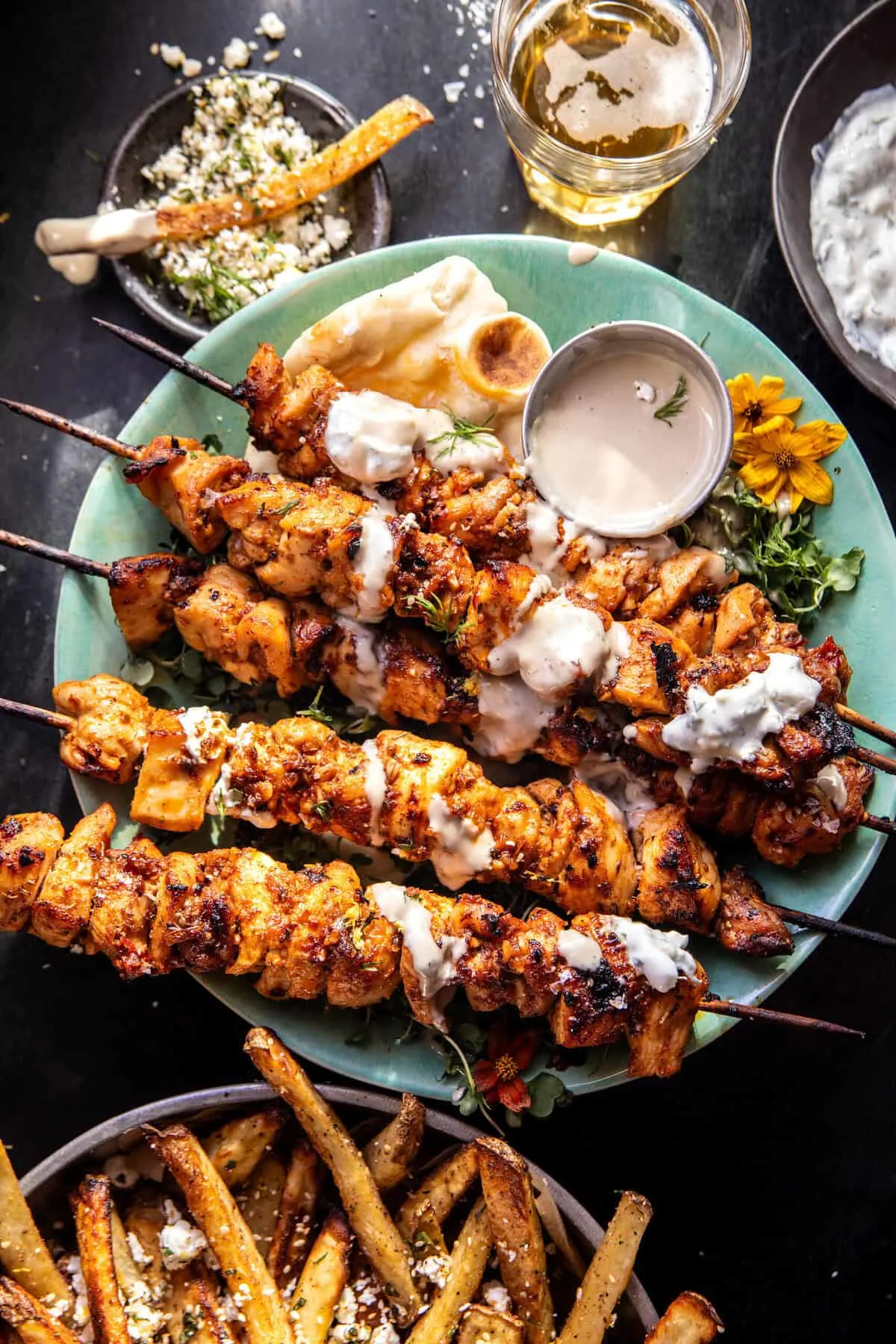 greek-chicken-skewers-with-feta-fries