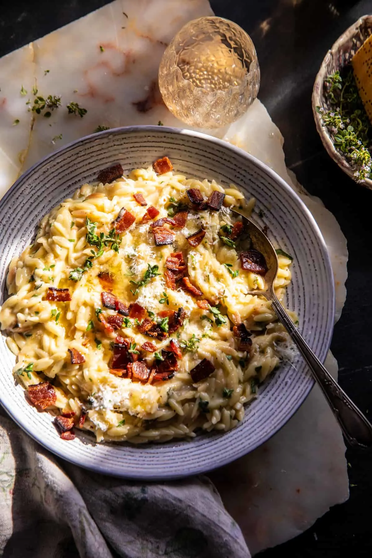lemon-butter-orzo-carbonara