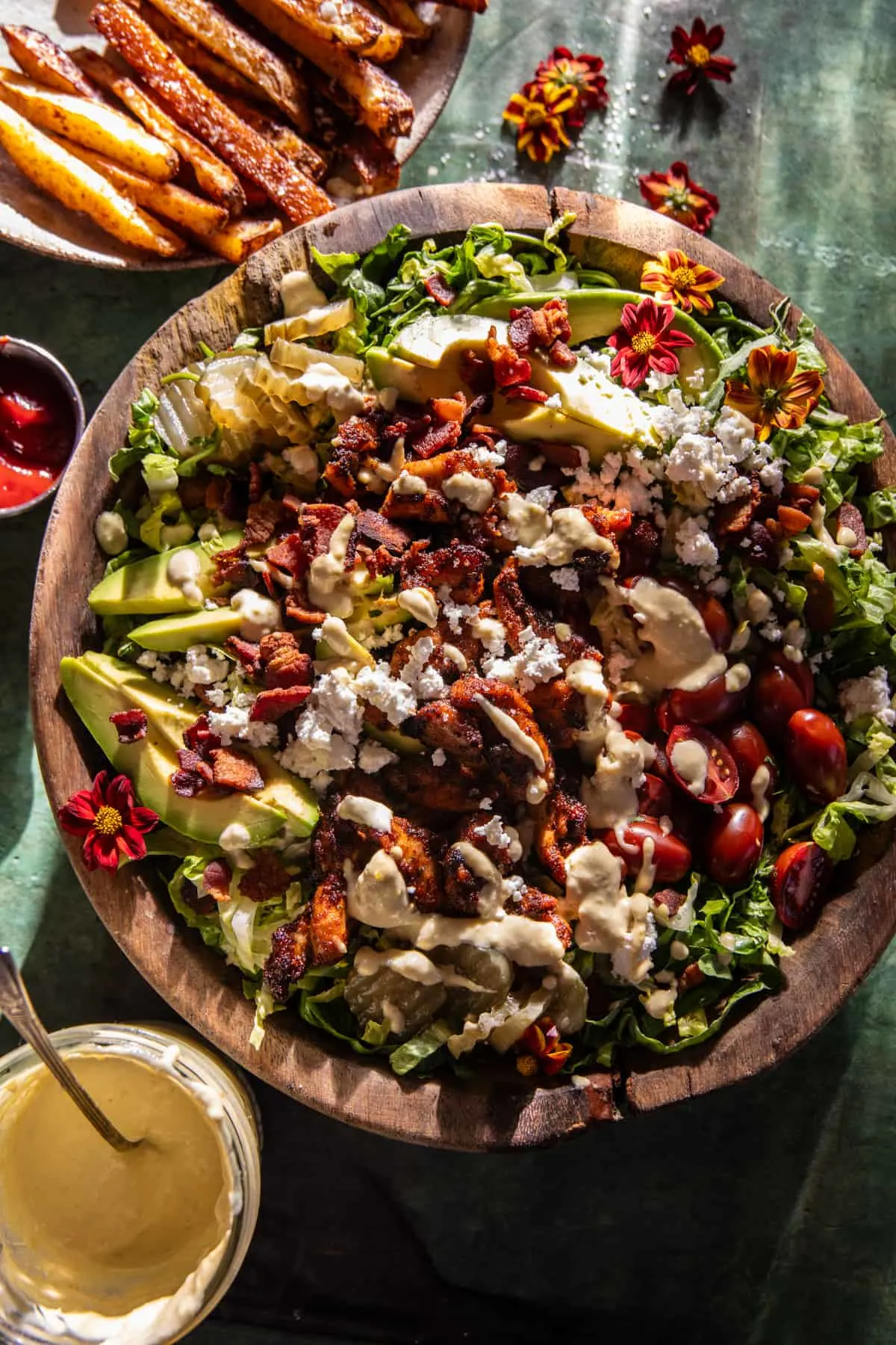 avocado-bacon-chicken-salad-with-jalapeno-honey-mustard