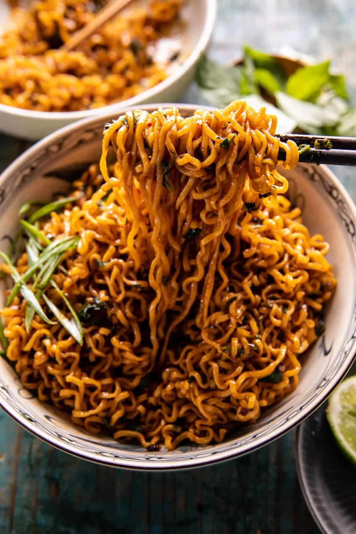 20-minute-red-curry-basil-garlic-oil-noodles