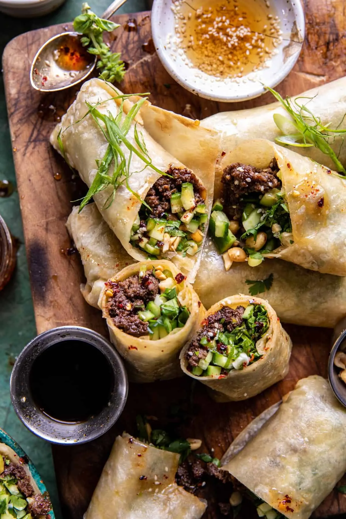 20-minute-thai-basil-beef-rolls