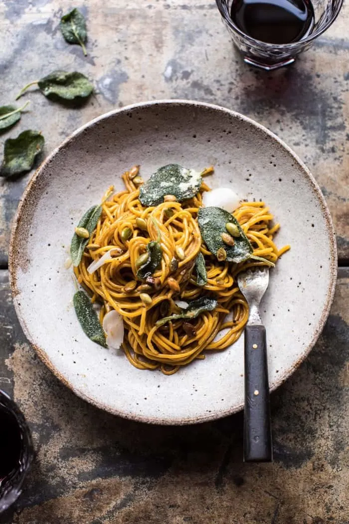 2-ingredient-pumpkin-pasta-with-balsamic-sage-brown-butter-sauce.