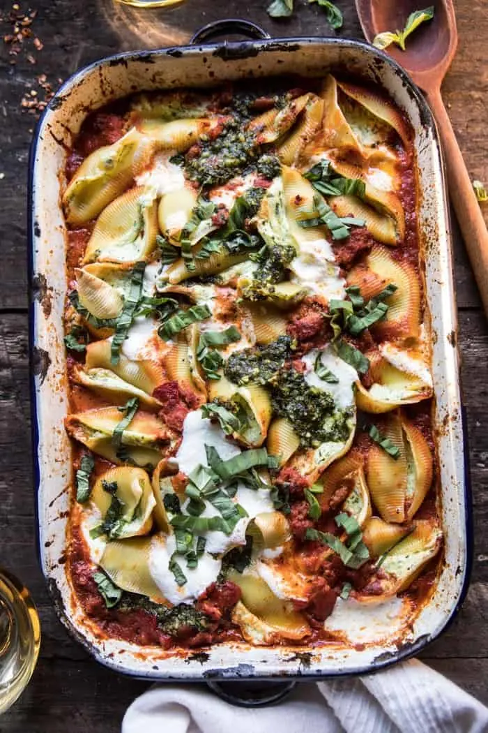 pesto-cheese-stuffed-shells.