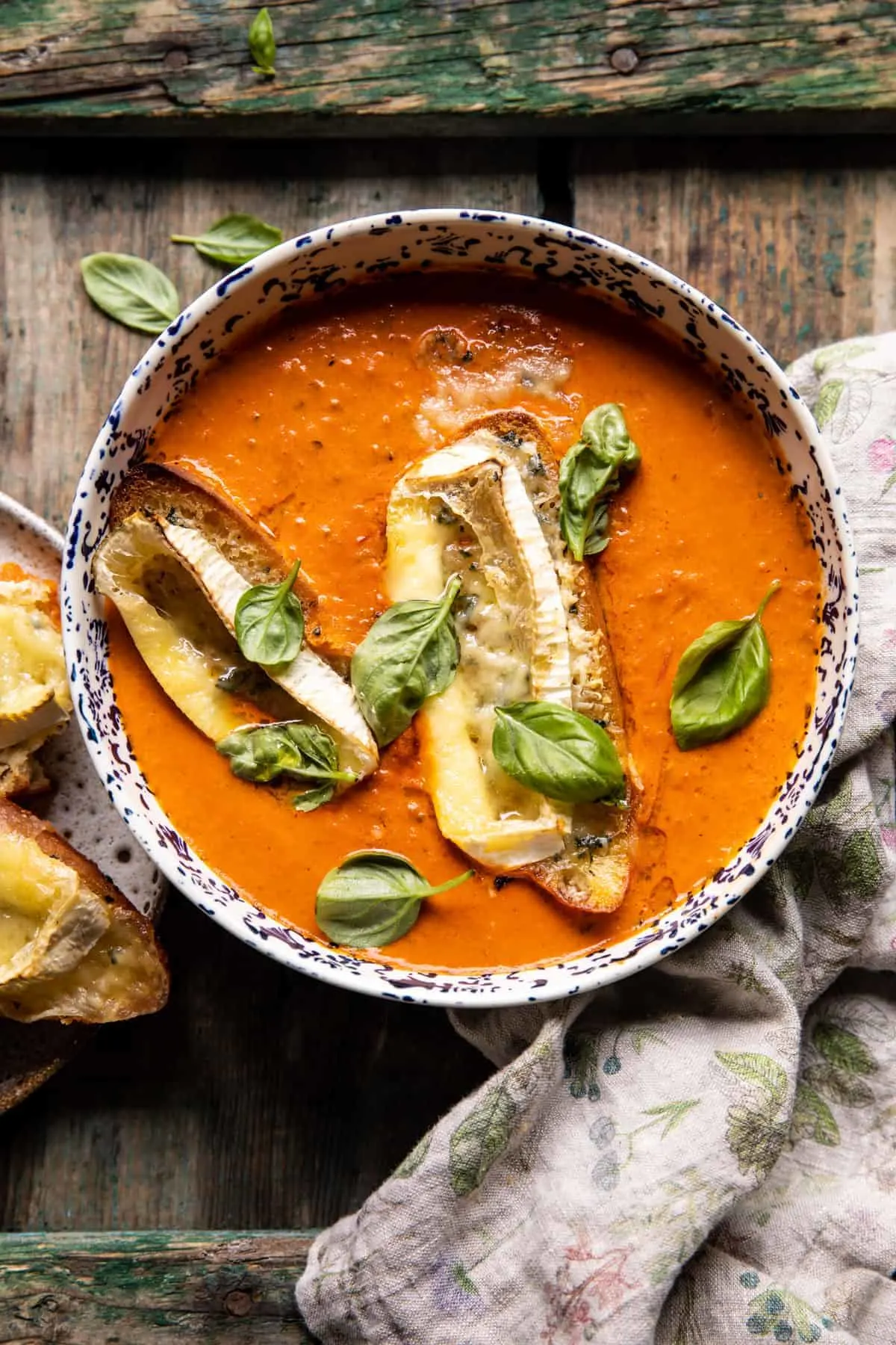 easiest-herby-tomato-soup-with-melted-brie-crostini