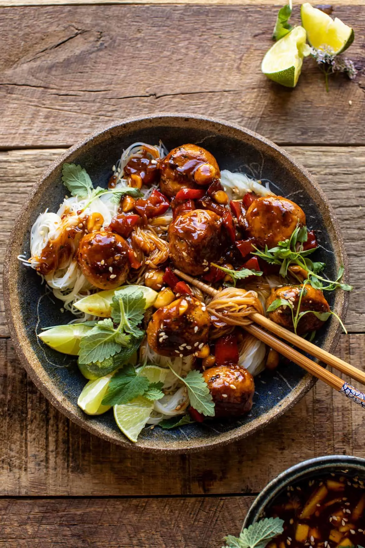 30-minute-sticky-thai-meatballs-with-sesame-noodles