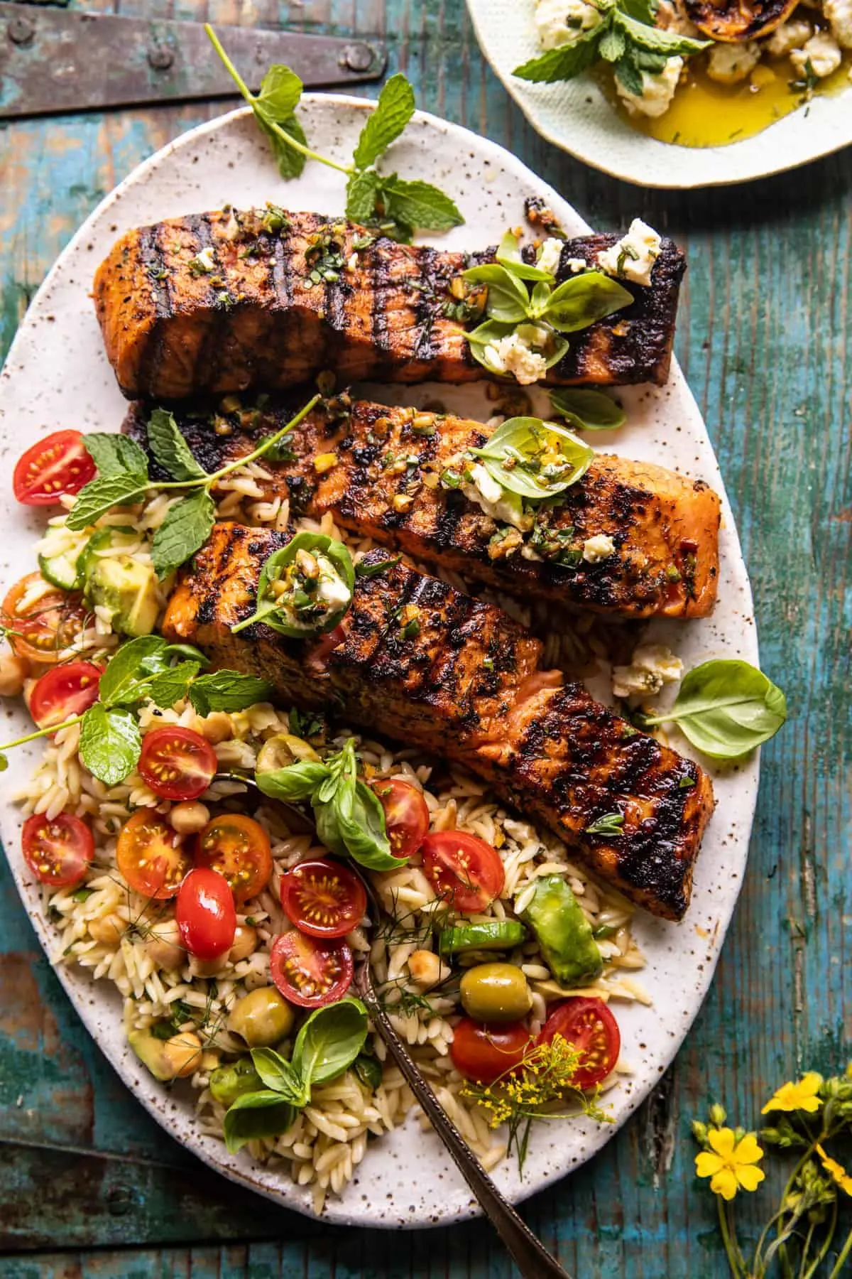 greek-salmon-with-lemon-feta-and-orzo-summer-salad.