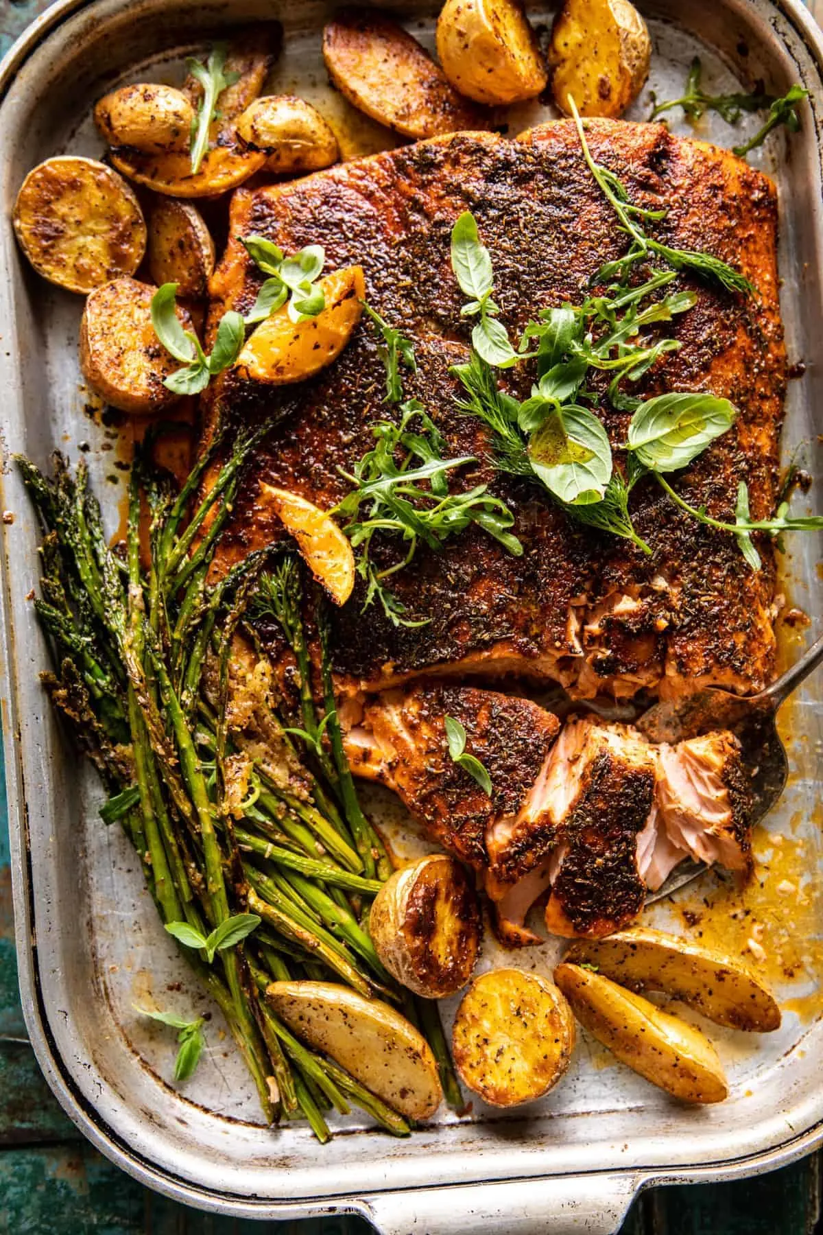lemon-brown-butter-salmon-and-potatoes-with-parmesan-asparagus