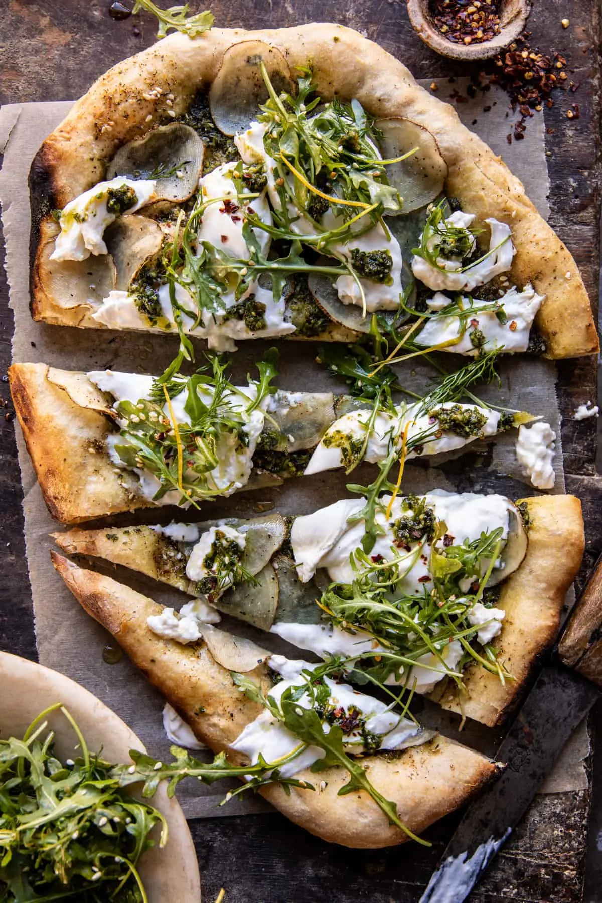 pesto-potato-burrata-pizza-with-spicy-arugula