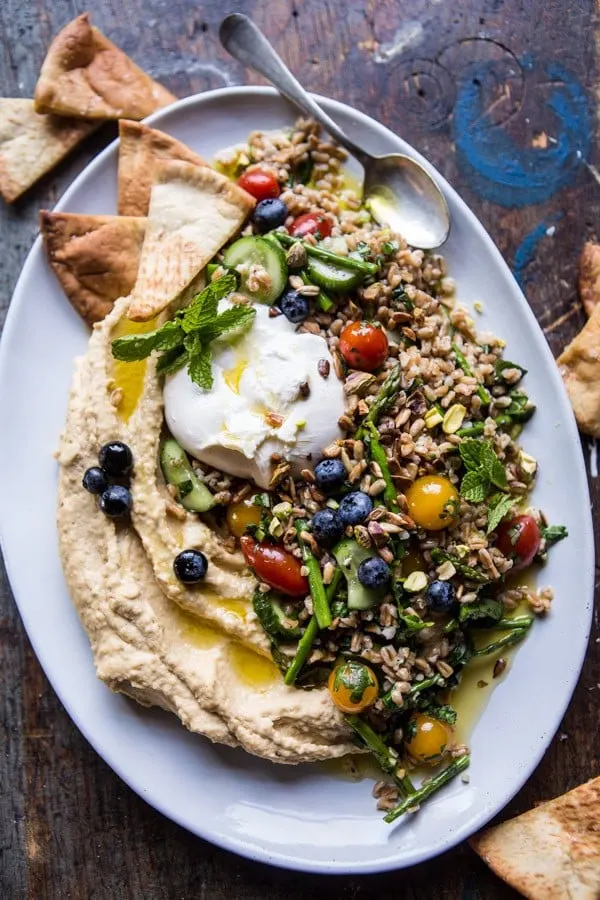 farro-tabbouleh-with-burrata-and-hummus