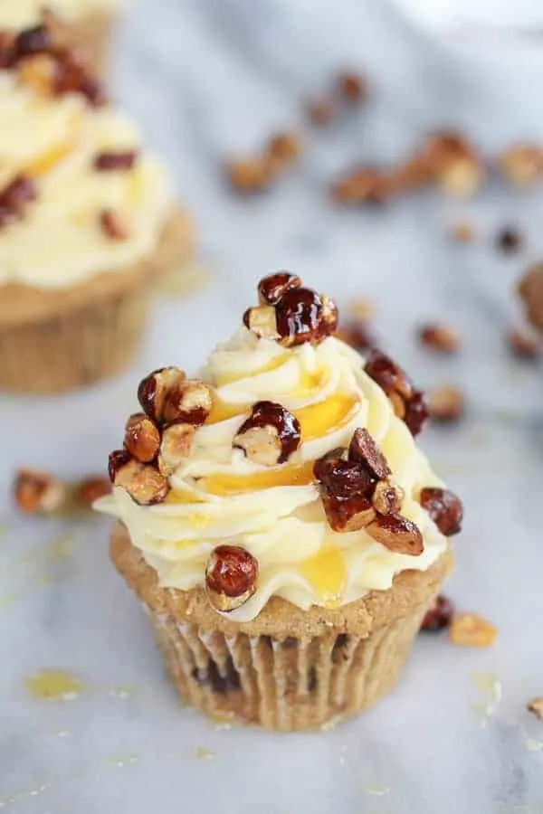 honey-toasted-hazelnut-chocolate-chunk-cupcakes-with-boozy-honey-buttercream-frosting