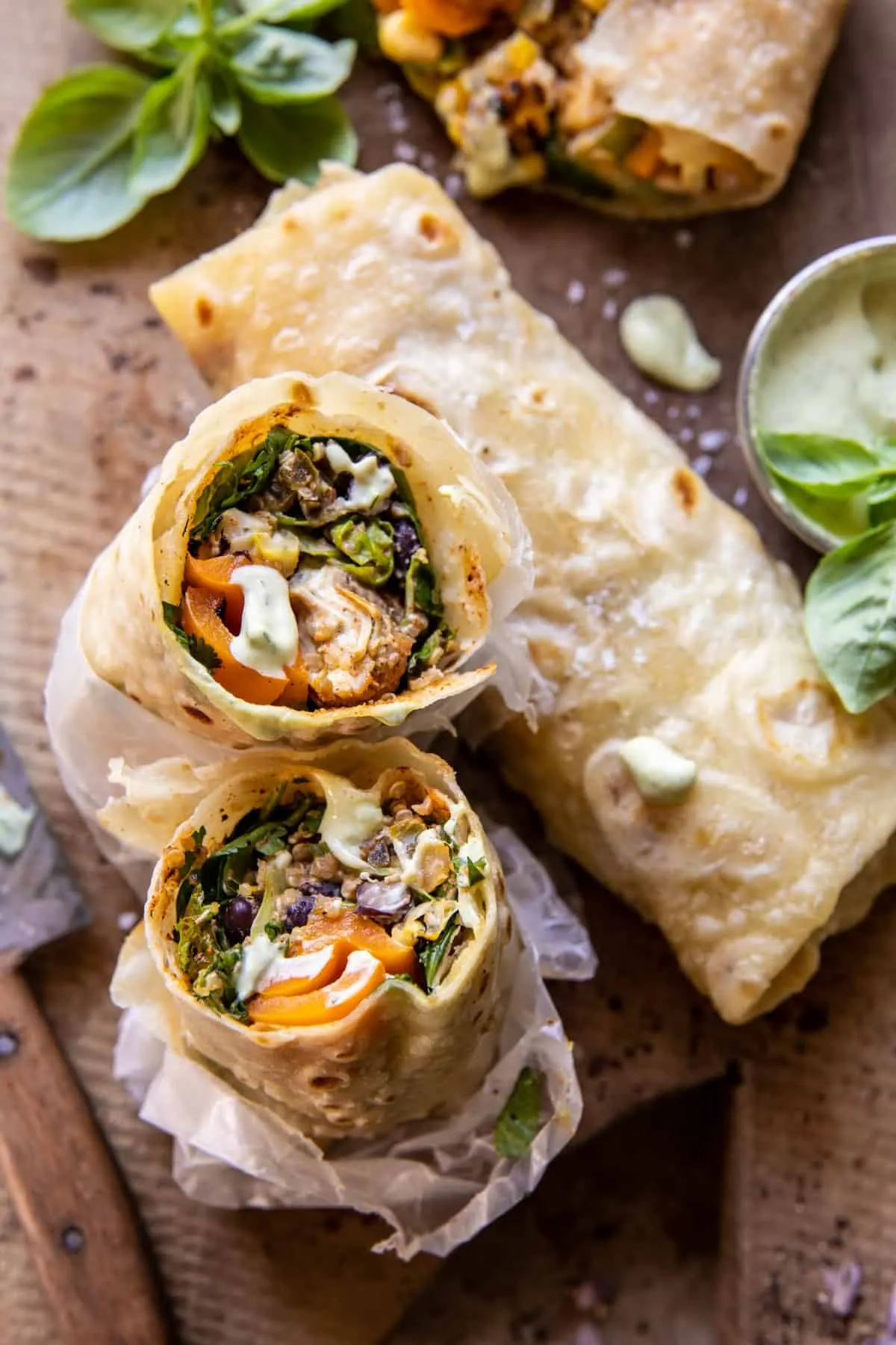 fajita-chicken-and-avocado-ranch-salad-wraps