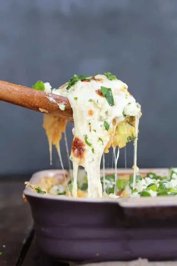 easy-creamy-buffalo-chicken-quinoa-bake