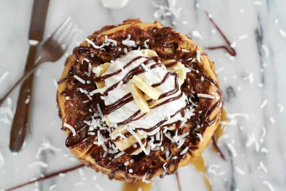 caramelized-coconut-banana-bread-waffle-french-toast.