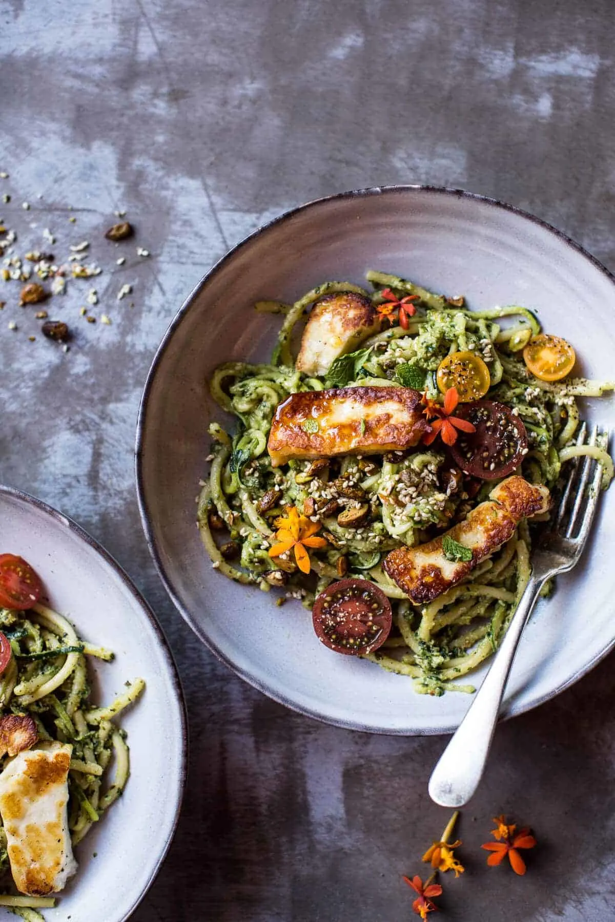 green-goddess-zucchini-pasta-with-fried-halloumi.