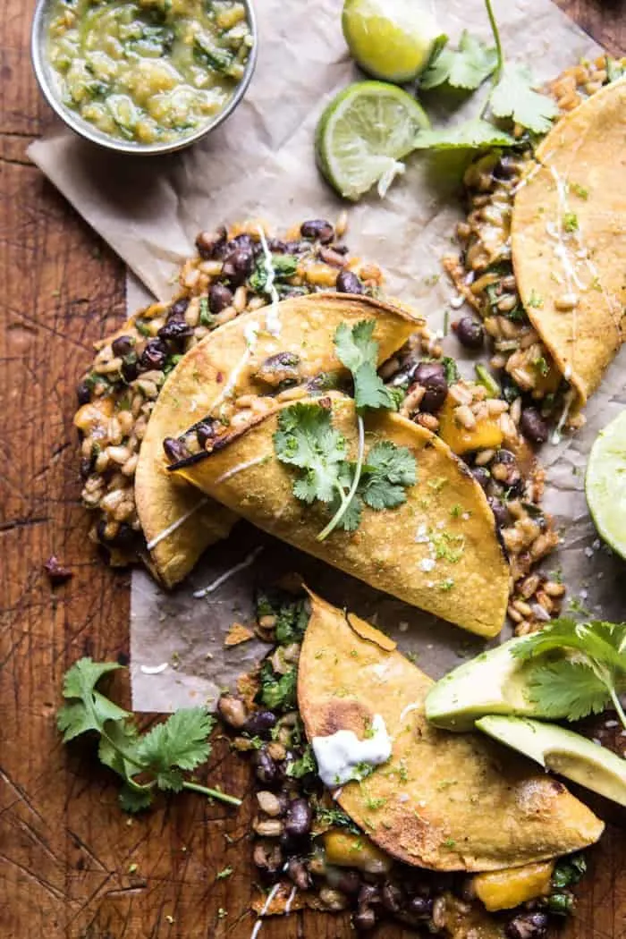 chipotle-black-bean-brown-rice-and-mango-quesadillas