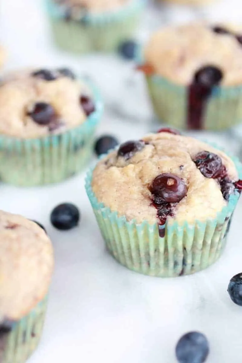 whole-wheat-caramelized-blueberry-loaded-muffins