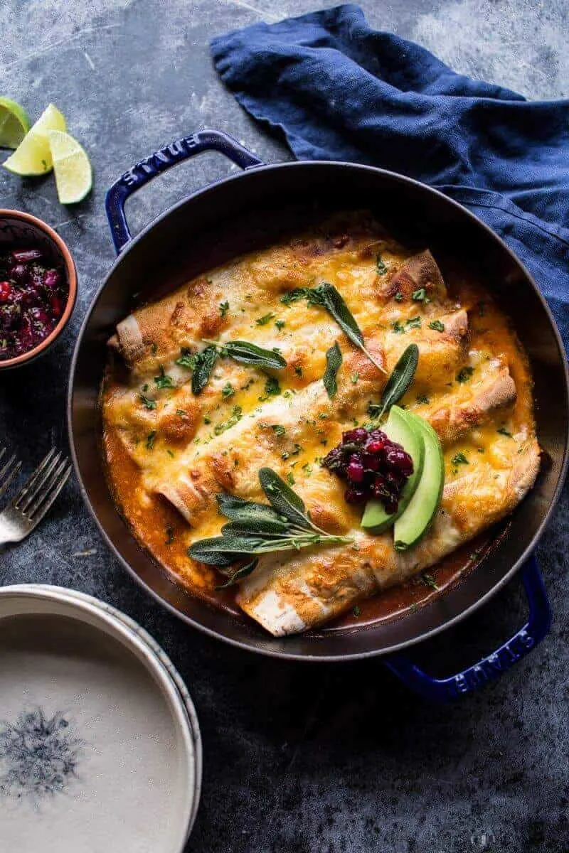 green-chile-butternut-squash-and-turkey-enchiladas-with-crispy-sage