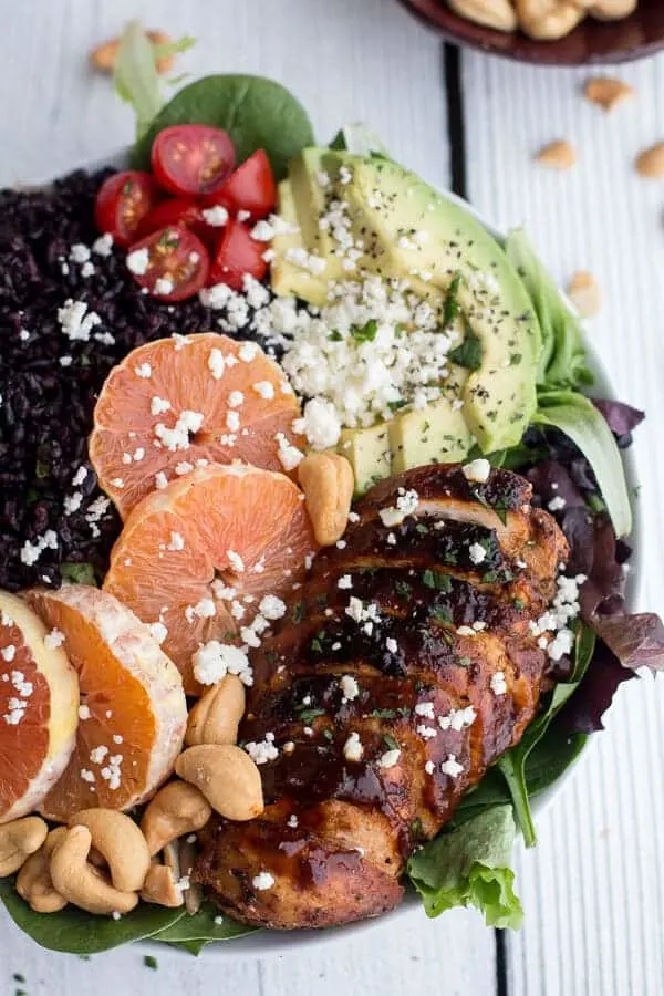 black-rice-salad-bowls-with-chipotle-orange-chicken-cashews-feta.