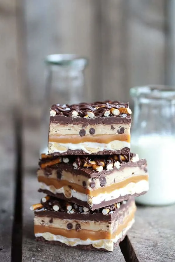 brown-butter-chocolate-chip-cookie-dough-pretzel-snickers-bars