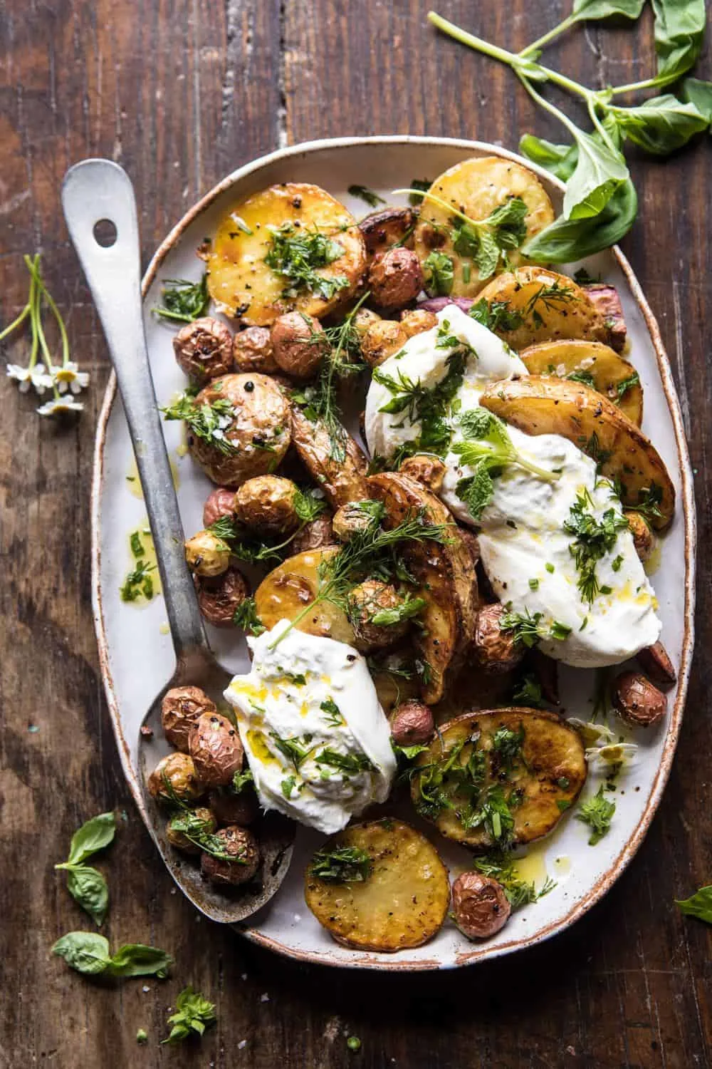 roasted-mixed-potatoes-with-spring-herbs-and-burrata