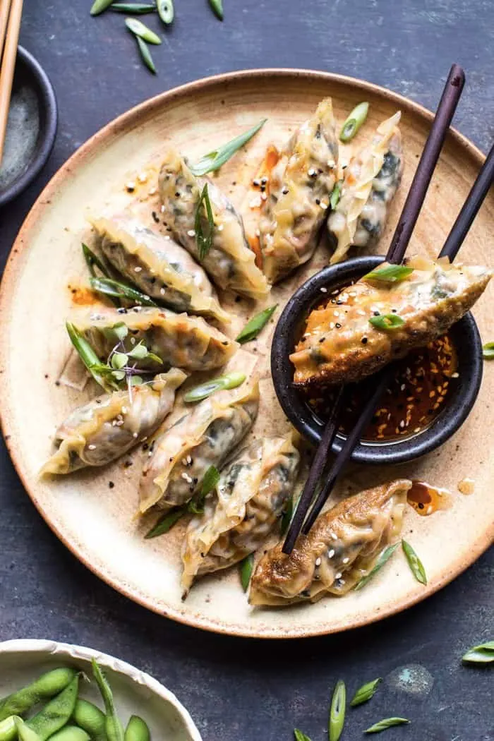 homemade-vegetable-potstickers-with-toasted-sesame-honey-soy-sauce