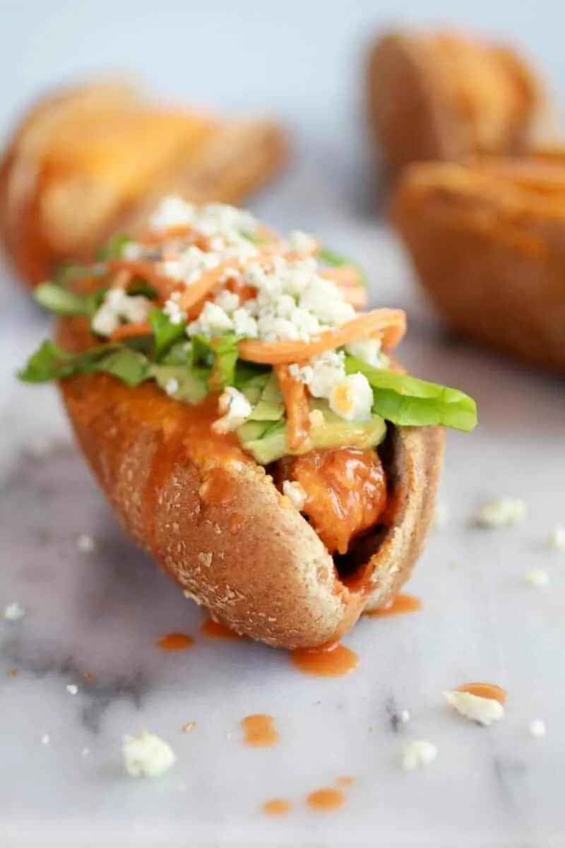 healthy-loaded-cheddar-blue-cheese-buffalo-chicken-dogs