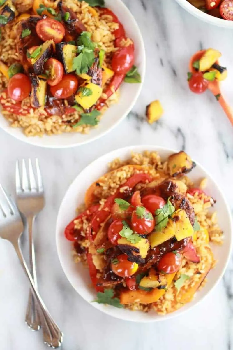 jerk-chicken-with-fired-rice-and-grilled-pineapple-salsa