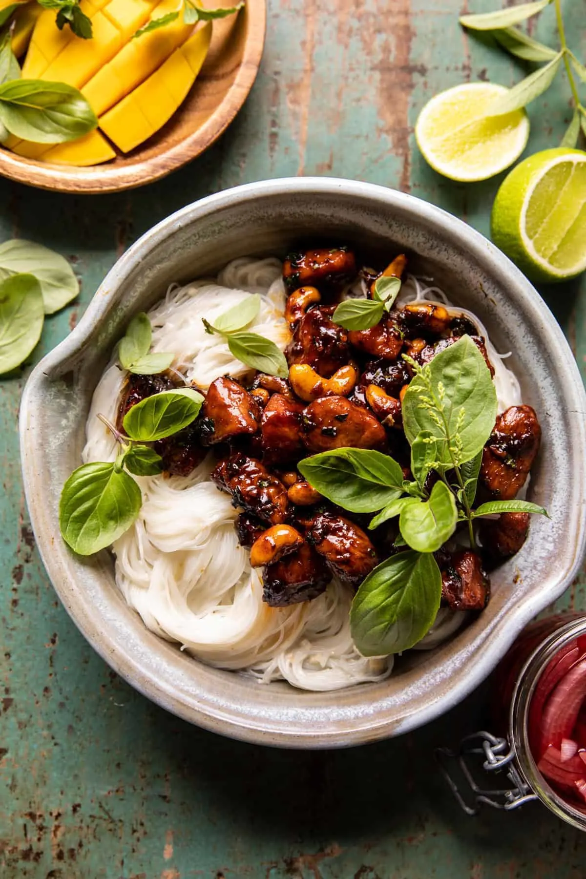20-minute-honey-garlic-cashew-chicken-with-coconut-noodles